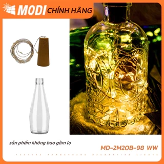 Đèn LED Đom Đóm Hình Nút Chai MODI SOLAR 2M 20 Bóng Trang Trí Noel, Trang Trí Nhà Cửa