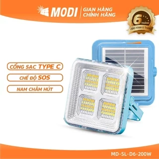 Đèn Tích Điện Năng Lượng Mặt Trời MODI SOLAR Đa Năng Xách Tay Siêu Sáng, Chống Nước