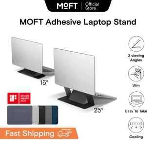 Giá Đỡ Laptop MOFT Gen 2 MS006 Màu Xám Nghiêng Tản Nhiệt Có Keo Dán Tái Sử Dụng Cho Laptop 11.6"-15.6"