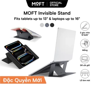 Giá đỡ vô hình MOFT Giá đỡ máy tính xách tay có thể gập lại Thiết kế không dính có thể điều chỉnh - One Piece cho máy tính bảng và máy tính xách tay.