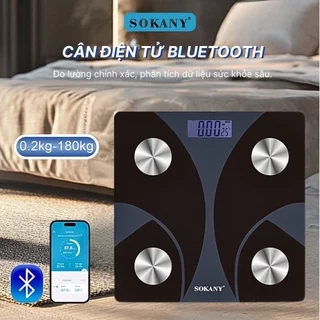 Cân điện tử sức khỏe thông minh SOKANY SK-19029 kết nối bluetooth đo và phân tích các chỉ số cơ thể