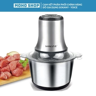 Máy xay thịt, sinh tố đa năng cối INOX SOKANY 800W dung tích 3L SK7005A 6 lưỡi dao giúp nhuyễn nhanh thịt, thực phẩm