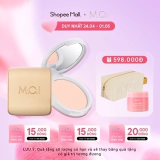 Bộ đôi trang điểm MOI Phấn nước che khuyết điểm Premium Baby Cushion và Phấn phủ kiềm dầu Baby Skin Powder