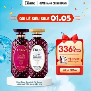 Bộ dầu gội xả giảm rụng tóc đến 96% phục hồi khô xơ hư tổn Moist Diane Extra Hair Fall Control