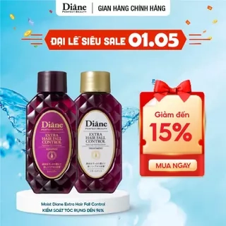 Combo dầu gội xả giảm rụng tóc đến 96% phục hồi gãy rụng Moist Diane Extra Hair Fall Control 50ml*2