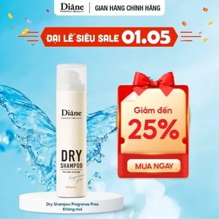 Dầu gội khô sạch dầu tơi tóc không bết dính Diane Perfect Beauty Dry Shampoo Fragrance Free