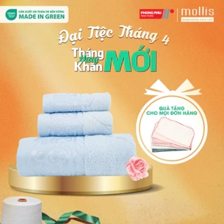 Khăn Mặt Mollis Modal 34x80cm Khăn Cao Cấp Sợi Gỗ Sồi Bề Mặt Bóng Mịn Thoáng Mát Thấm Hút Không Ra Màu Xù Đồ Lông FMR5