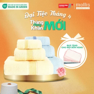 Khăn Tắm Mollis Cotton 50x100cm Khăn Cao Cấp Mềm Mịn Dầy Dặn Thấm Hút Không Ra Màu Phù Hợp Gia Đình Spa Khách Sạn BM8Z