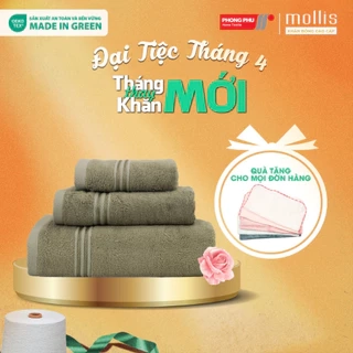 Khăn Tay Mollis Bamboo 28x42cm Khăn Cao Cấp Sợi Tre Mềm Mịn Thấm Hút Không Ra Màu Gia Đình Du Lịch Khách Sạn Spa HMT4
