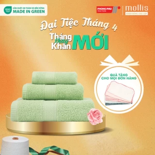 Khăn Tay Mollis Cotton 30x42cm Khăn Cao Cấp Mềm Mịn Thấm Hút Không Ra Màu Không Xù Đồ Lông Gia Đình Spa Khách Sạn HM50