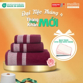 Khăn Tay Mollis Cotton 34x50cm Khăn Cao Cấp Mềm Mịn Thấm Hút Không Ra Màu Không Xù Đổ Lông Gia Đình Spa Khách Sạn HM1K