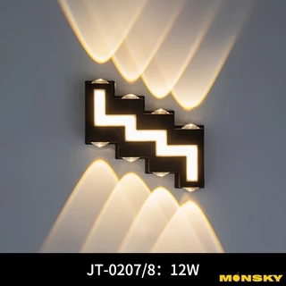 Đèn hắt MONSKY POXAN nhôm đúc sơn tĩnh điện chống nước - dùng bóng LED ánh sáng vàng cao cấp
