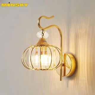 Đèn tường MONSKY ROLLI pha lê kiểu dáng hiện đại trang trí nhà cửa sang trọng (có sẵn hàng)