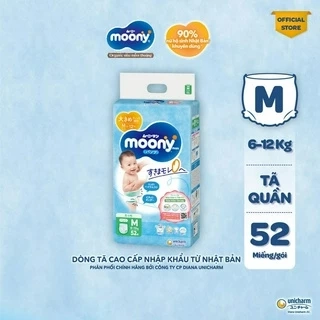 Tã quần cao cấp Moony M52 - Nhập khẩu Nhật Bản