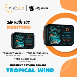 Sáp vuốt tóc Menitems, sáp tóc pomade, giữ nếp, tạo kiểu tự nhiên cả ngày dài, nước hoa lưu hương lâu Tropical Wind