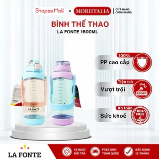 Bình Nước Thể Thao Có Tay Xách La Fonte 1600ml, Chịu nhiệt cao, nắp một chạm - Moriitalia 011600