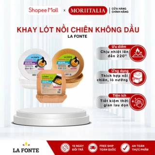 Bộ 50 Khay Lót Nồi Chiên Không Dầu LA FONTE, 16cm x 4,5cm, Không chất bảo quản, An toàn tiện lợi