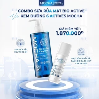 Combo 1 Sữa Rửa Mặt Bio Active Mocha 300ml Và 1 Kem Dưỡng Biovector 6 Active Gold 30gr