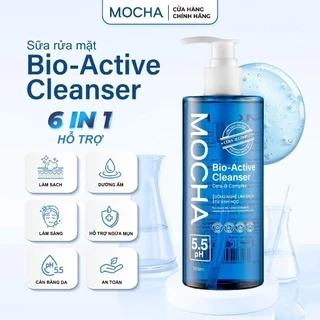 Combo 3 Sữa Rửa Mặt Mocha Bio Active Cleanser 300ml Dịu Nhẹ Lành Tính, Cho Da Dầu Mụn Nhạy Cảm