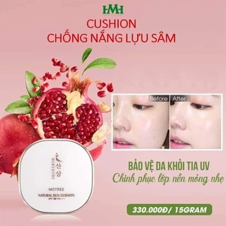 Cushion Chống Nắng Vật Lý Lựu Sâm Motree, Kem Dưỡng Dùng Cho Mọi Loại Da Natural Sun Cushion SPF50+ PA+++