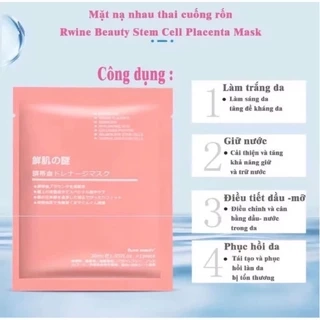Mặt Nạ Nhau Thai Cừu Nhật Bản - Mặt nạ giấy dưỡng trắng da, cung cấp độ ẩm, tái tạo collagen (1 miếng )