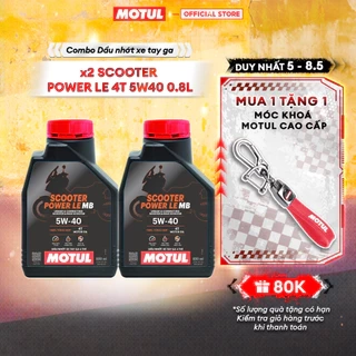 Combo 2 Dầu nhớt xe tay ga MOTUL SCOOTER LE 4T 10W40 0.8L