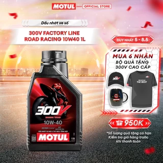 Dầu nhớt xe máy MOTUL 300V FACTORY LINE ROAD RACING 10W40 1L