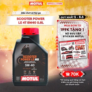 Dầu nhớt xe tay ga MOTUL SCOOTER EXPERT LE 10W40 0.8L