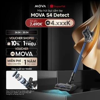 Máy hút bụi không dây Mova S4 Detect - Hàng chính hãng - Bảo hành 12 tháng