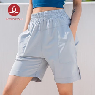 MOVING PEACH Quần  baggy Lửng Thể Thao Có Túi Cho Nữ ACC