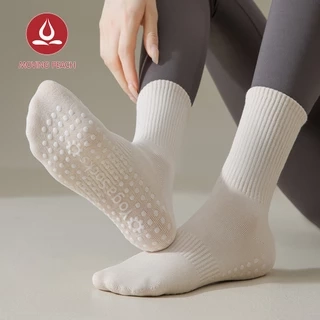 MOVING PEACH Vớ Tập yoga Bằng cotton pvc tất chống trơn