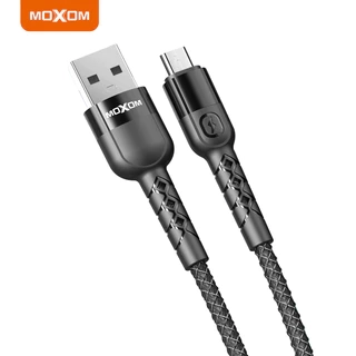 Dây sạc Micro chính hãng Moxom sạc nhanh 3A bọc dù siêu bền dài 1m dùng cho Samsung Oppo Xiaomi Redmi