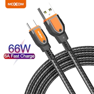 Dây sạc nhanh 66W Type-C MOXOM hỗ trợ sạc VOOC,QC 4.0,QC 3.0 dùng cho 15 Pro Max Oppo Xiaomi Samsung Redmi, dài 1m