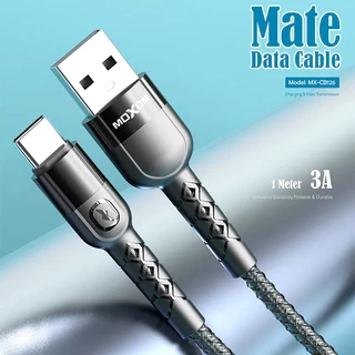 Dây sạc Type-C Micro bọc dù MOXOM Mate 3A dài 1m dùng cho 15 15 pro max Samsung Oppo Xiaomi Redmi