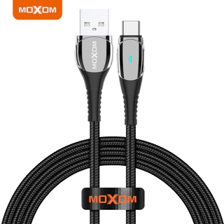 Dây sạc Type-C tự ngắt 2.4a Moxom sạc nhanh bọc dù siêu bền dài 1m dùng cho Samsung Oppo Xiaomi Redmi, CB58