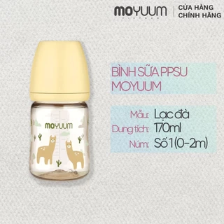Bình sữa PPSU Moyuum - Lạc đà - 170ml - Kèm núm 1