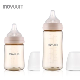 Combo Bình sữa MOYUUM nhựa PPSU 170ml (núm 0-2m) và 270ml ( núm 2-5m) phiên bản không họa tiết