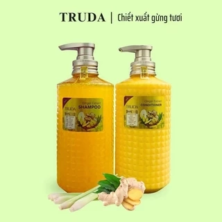 Dầu Gội - Dầu Xả Hữu Cơ Gừng Tươi Giúp Mượt Tóc, Giảm Rụng Tóc và Gàu Ngứa cho Nam Nữ
