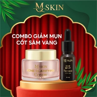 Combo Giảm Mụn Mờ Thâm MQ SKIN Cốt Sâm Vàng Dưỡng Da Toàn Diện- Combo Kem Mụn Và Serum Mụn