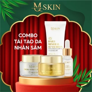 Combo Tái Tạo Da Mặt MQ Skin Sâm Vàng: Cao Nám, Face Ngày, Serum,Kem Chống Nắng Bảo Vệ Da