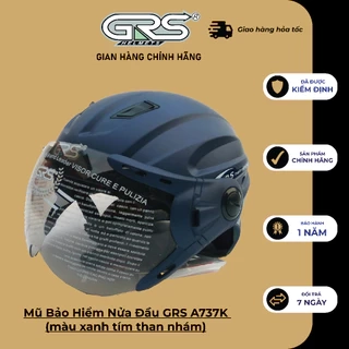 Mũ Bảo Hiểm Nửa Đầu GRS A737K (màu xanh tím than nhám)