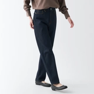 Quần Jean Co Giãn Ống Suông 72cm MUJI