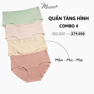 COMBO 4 Quần Lót Nữ Mustoto Không Đường May Tàng Hình Mềm Mại Gợi Cảm (MQ62)