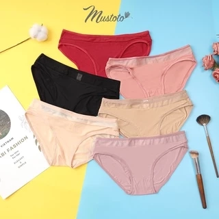 Quần Lót Nữ Mustoto Trơn Phối Lưới Lưng Thấp Thoải Mái Kalihi (MQ45)