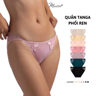 Quần Lót Nữ Trơn Lưng Thấp Phối Ren Gợi Cảm Thoải Mái (Mustoto MQ38)