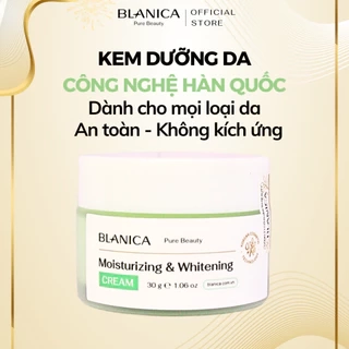 Kem dưỡng cấp ẩm dưỡng da sáng khỏe đều màu BLANICA Moisturizing & Whitening Cream ngăn ngừa lão hóa 30g