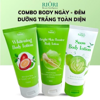 Combo Body 3 tuýp dưỡng thể Chống Nắng - Ủ Trắng toàn diện RIORI HANA (150g/ chai)
