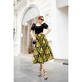 Chân Váy Nữ Dáng Xòe MY WAY In Họa Tiết Sang Trọng 5MCX260 HT1