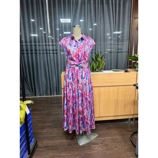 Đầm Sơ Mi Nữ Công Sở MY WAY Chiét Eo Họa Tiết Sang Trọng 3MD02221