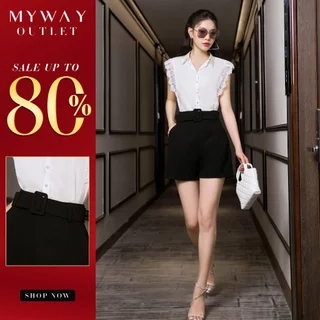 Quần Short Nữ MY WAY Phối Đai Sang Trọng 1MS01162